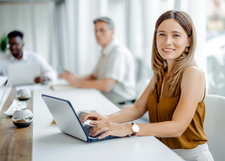 Woman in office